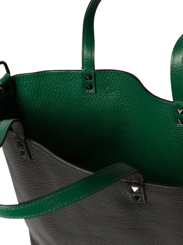 "Valentino Garavani" sac bandoulière réversible Rockstud homme vert en cuir – Image 5