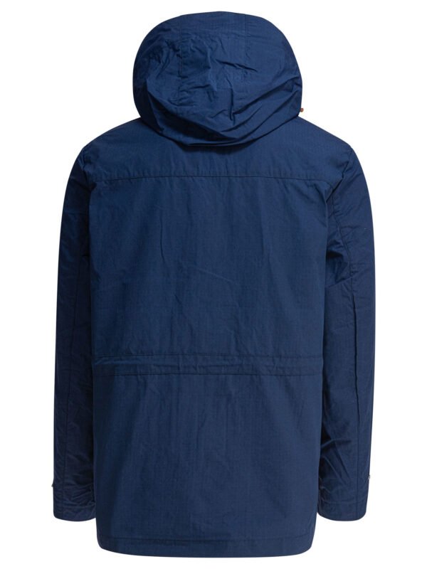 "Manifattura Ceccarelli" manteau bleu en nylon et coton coupe regular pour homme – Image 2