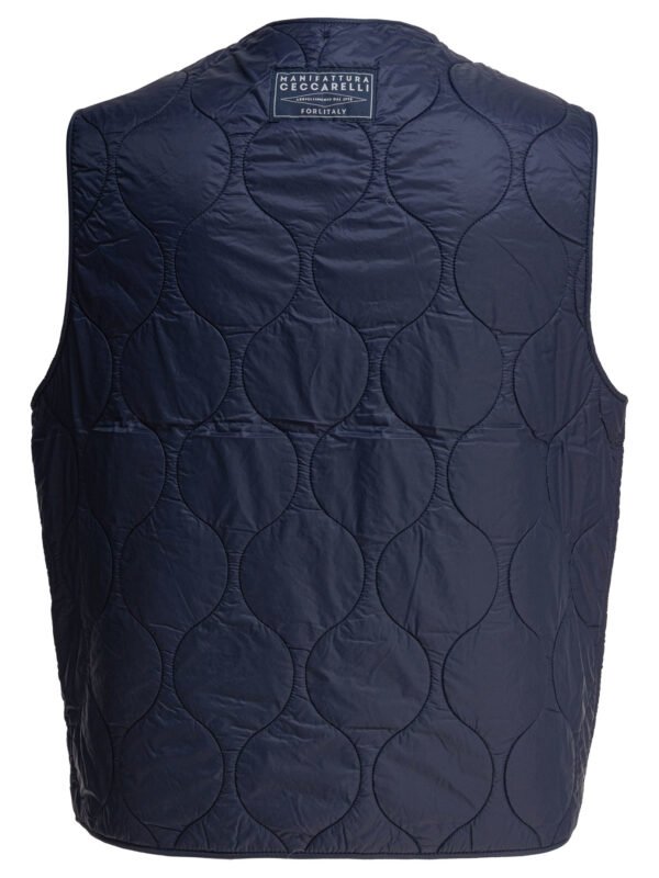 "Manifattura Ceccarelli" veste sans manches homme bleue nylon coupe regular – Image 2