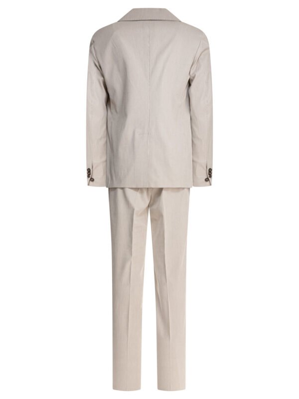 "Incotex" costume beige en coton et lin pour homme coupe classique – Image 2