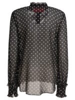 "Valentino" Chemise noire en soie pour femme – Image 2