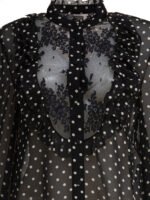 "Valentino" Chemise noire en soie pour femme – Image 3