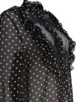 "Valentino" Chemise noire en soie pour femme – Image 4