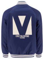 "Valentino" bomber homme bleu polyamide coupe regular – Image 2