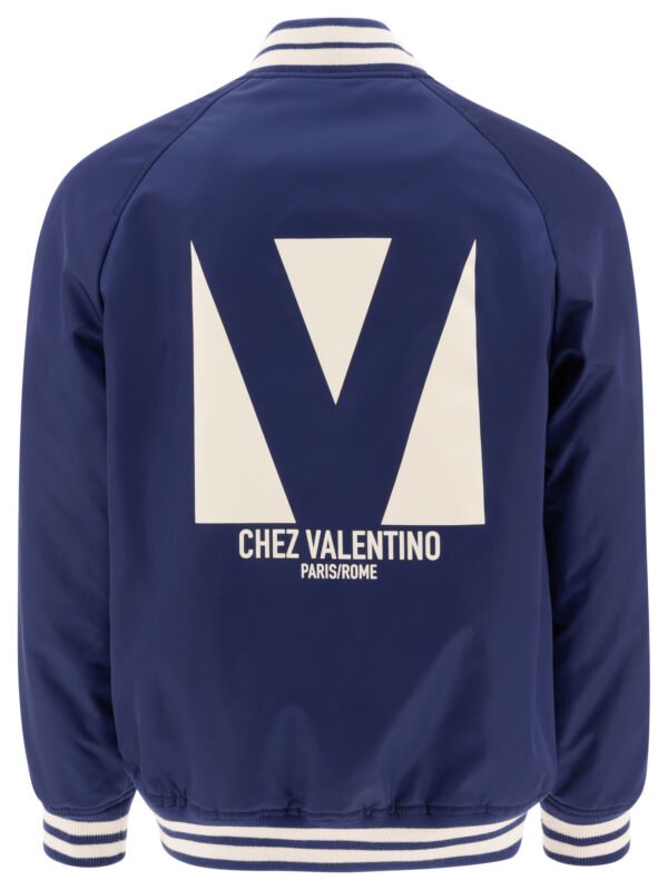 "Valentino" bomber homme bleu polyamide coupe regular – Image 2
