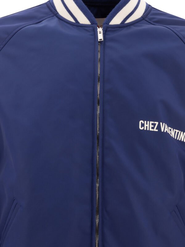 "Valentino" bomber homme bleu polyamide coupe regular – Image 3