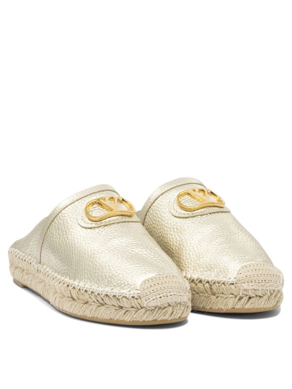"Valentino Garavani" Espadrilles femme or en cuir – Image 2