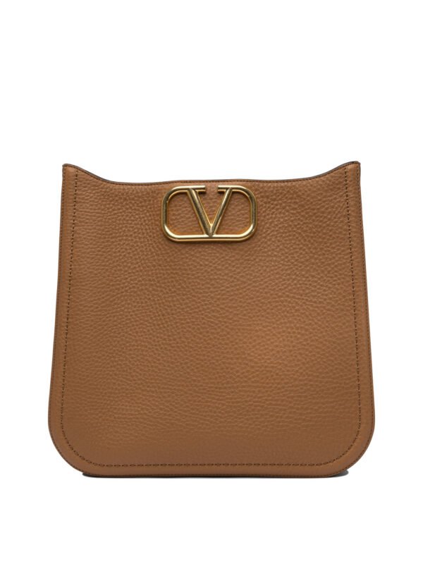 "Valentino Garavani" Sac bandoulière Alltime beige en cuir - Image 1