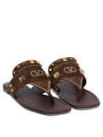 "Valentino Garavani" sandales femme marron en cuir Plaster Caster - Image 2