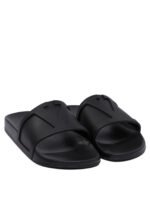 "Valentino Garavani" sandales noires en caoutchouc avec logo V homme – Image 2