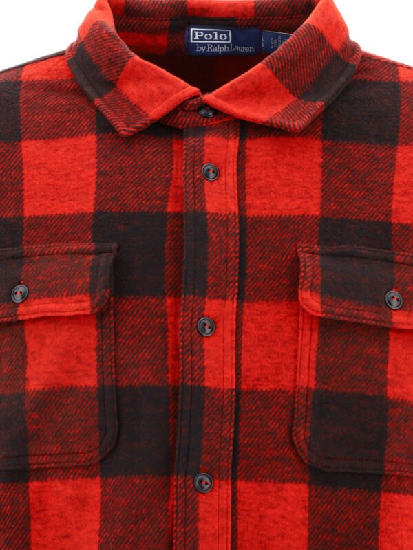 "Polo Ralph Lauren" chemise homme rouge à carreaux en flanelle stretch – Image 3