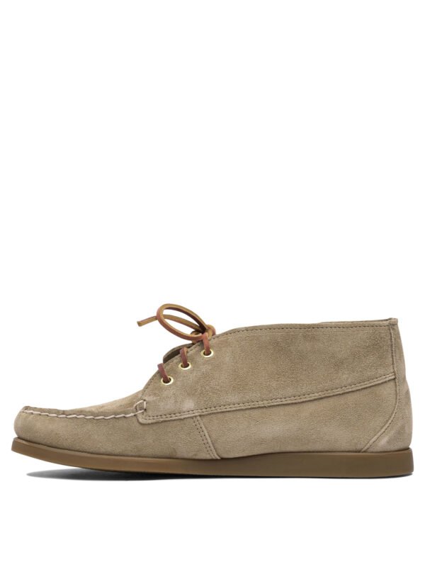 "Sebago" mocassins homme beige en suède semelle en caoutchouc – Image 3