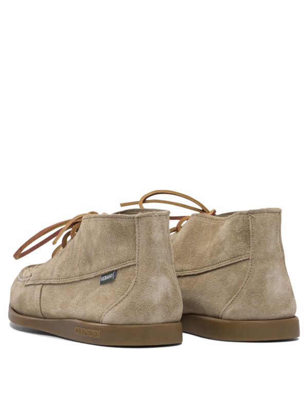 "Sebago" mocassins homme beige en suède semelle en caoutchouc – Image 4