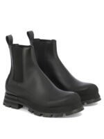 "Alexander McQueen" bottines homme noires en cuir – Image 2