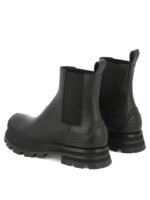 "Alexander McQueen" bottines homme noires en cuir – Image 4