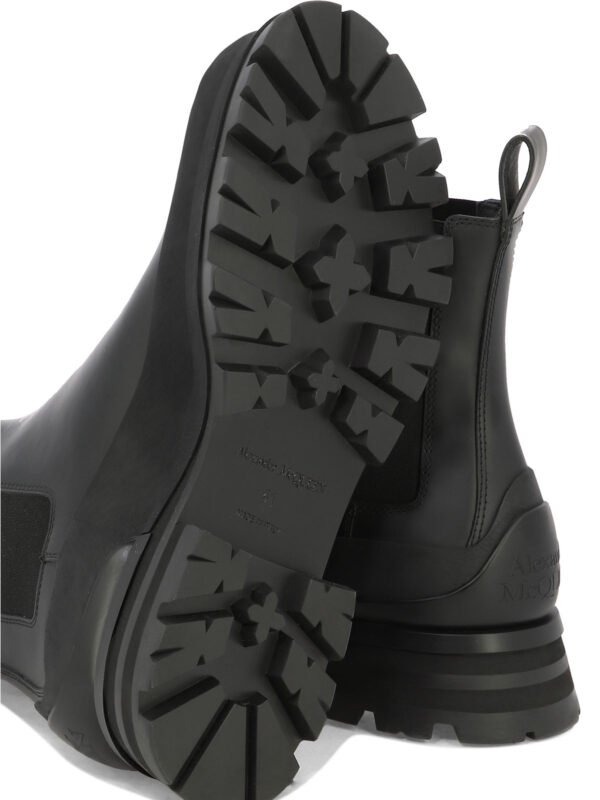 "Alexander McQueen" bottines homme noires en cuir – Image 5