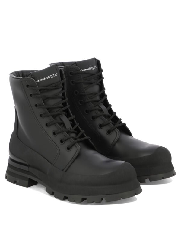 "Alexander McQueen" bottines homme noires en cuir – Image 2