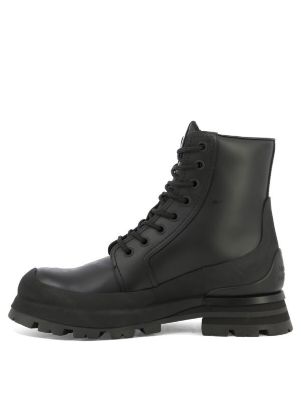 "Alexander McQueen" bottines homme noires en cuir – Image 3