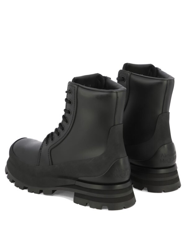 "Alexander McQueen" bottines homme noires en cuir – Image 4