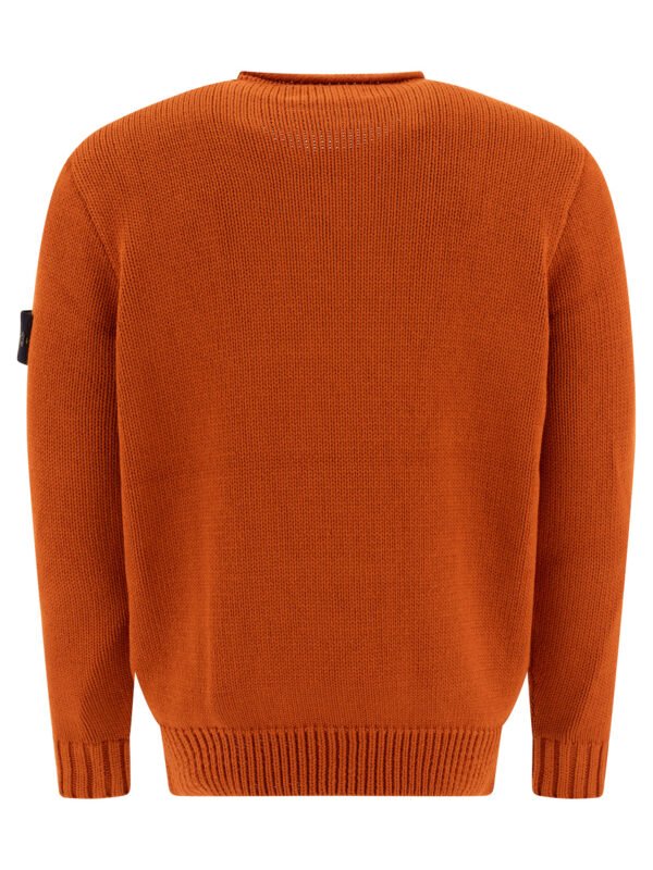 "Stone Island" Pull homme orange en coton coupe regular – Image 2
