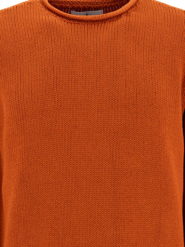 "Stone Island" Pull homme orange en coton coupe regular – Image 3