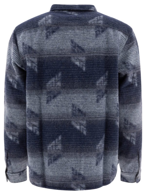 "RRL by Ralph Lauren" surchemise homme bleue jacquard en polyester et laine – Image 2