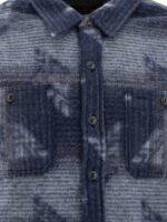 "RRL by Ralph Lauren" surchemise homme bleue jacquard en polyester et laine – Image 3
