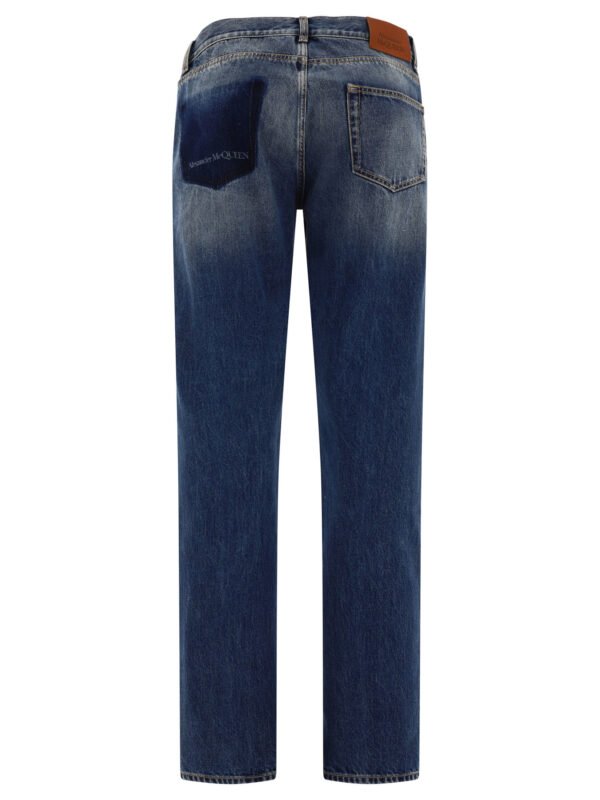 "Alexander McQueen" Jean homme bleu en denim coupe regular – Image 2