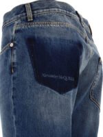 "Alexander McQueen" Jean homme bleu en denim coupe regular – Image 4