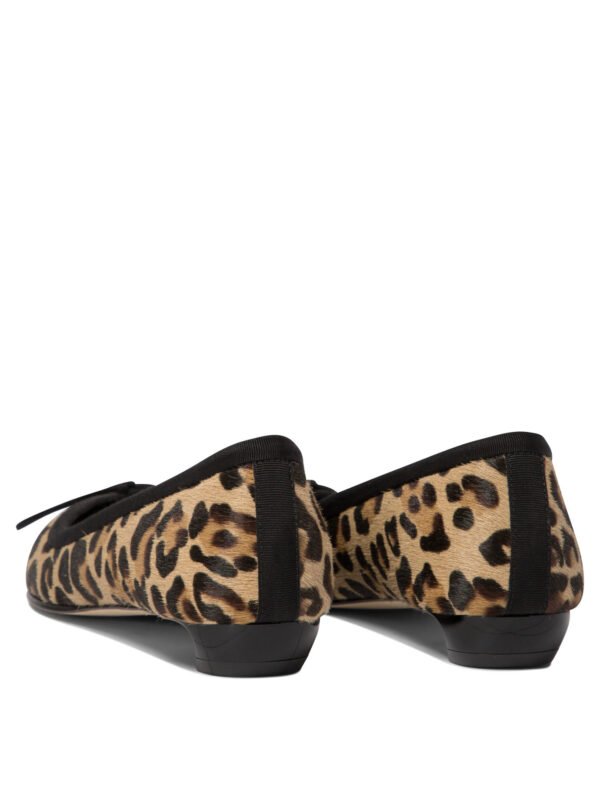 "Alexander McQueen" ballerines Armadillo marron imprimé léopard en cuir pour femme – Image 4