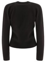 "Alexander McQueen" pull noir en laine et cachemire coupe regular pour femme – Image 2