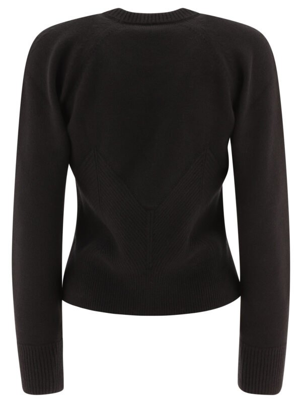 "Alexander McQueen" pull noir en laine et cachemire coupe regular pour femme – Image 2