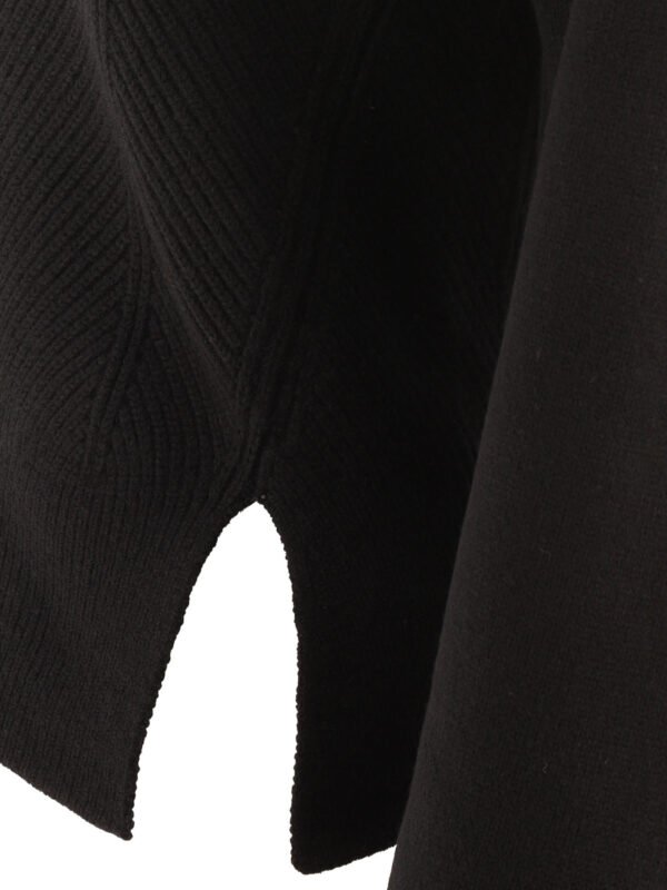 "Alexander McQueen" pull noir en laine et cachemire coupe regular pour femme – Image 4