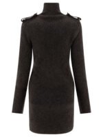 "Alexander McQueen" robe mini en maille côtelée noire – Image 2