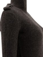"Alexander McQueen" robe mini en maille côtelée noire – Image 4