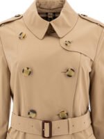 "Burberry" Trench femme beige en coton coupe standard - Image 3