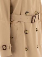 "Burberry" Trench femme beige en coton coupe standard - Image 4