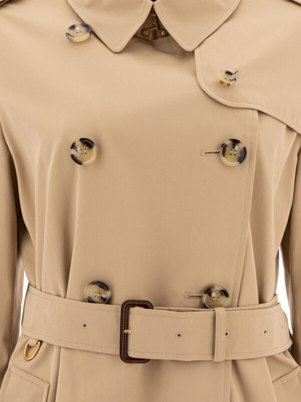 "Burberry" trench femme beige en coton coupe regular – Image 3