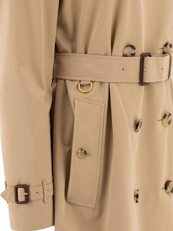 "Burberry" trench femme beige en coton coupe regular – Image 4