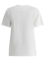 "Burberry" t-shirt femme blanc en coton col rond avec logo – Image 2