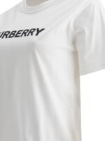 "Burberry" t-shirt femme blanc en coton col rond avec logo – Image 4