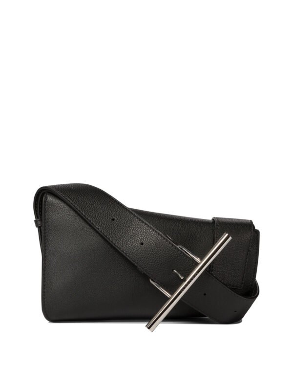 "Alexander McQueen" Sac bandoulière homme noir en cuir de veau – Image 3