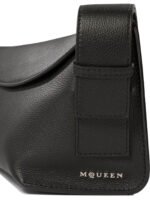 "Alexander McQueen" Sac bandoulière homme noir en cuir de veau – Image 4