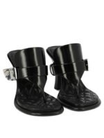 "Burberry" Sandales femme noires en cuir à talon haut – Image 2