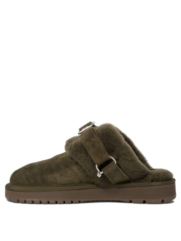 "Burberry" Chaussons femme verts en suède coupe standard – Image 3
