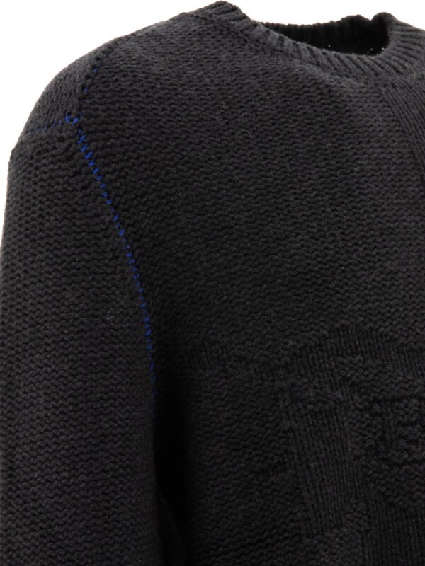 "Burberry" pull en cachemire noir coupe regular pour homme - Image 4
