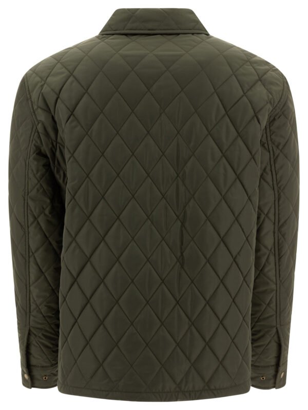 "Burberry" Veste homme verte en coton coupe classique – Image 2