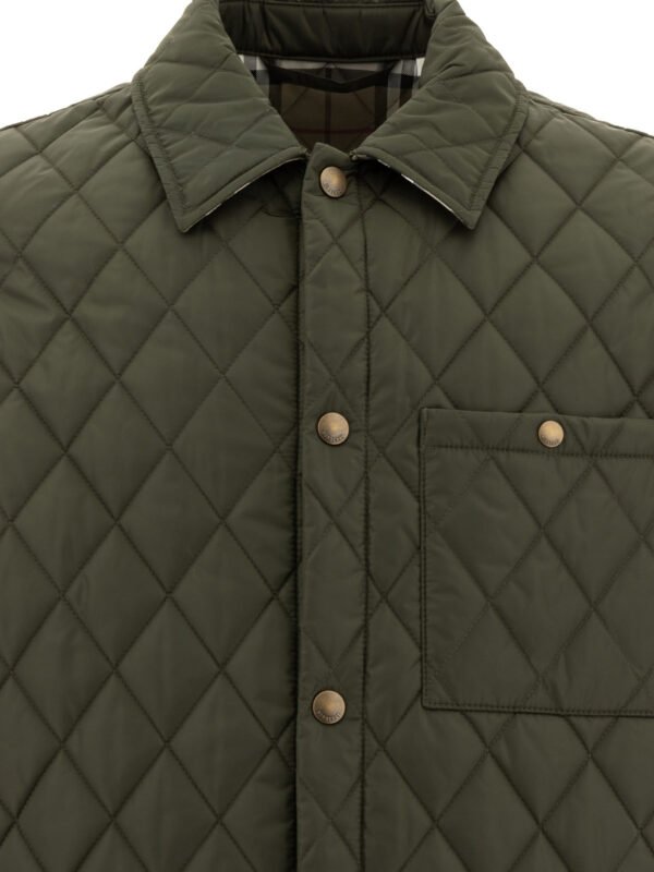 "Burberry" Veste homme verte en coton coupe classique – Image 3