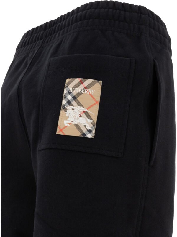 "Burberry" Pantalon femme noir en coton coupe standard – Image 4