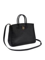 "Burberry" Sac à main femme noir en cuir – Image 2